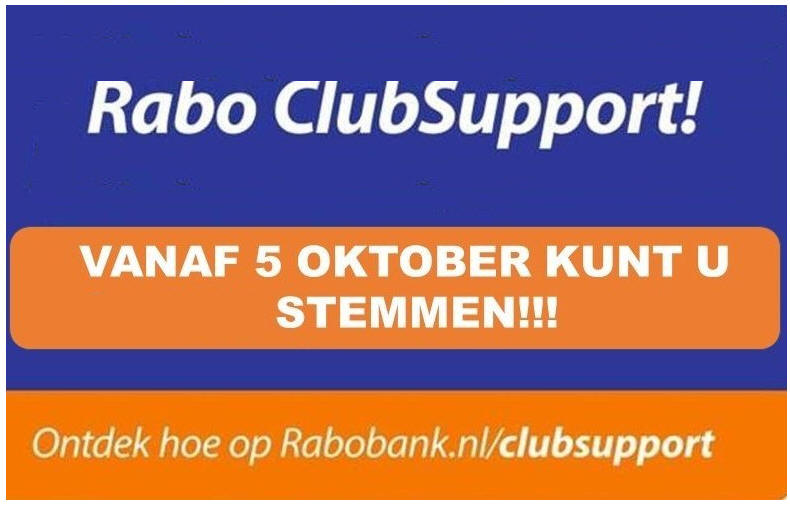 Stem bij “Rabo ClubSupport” op ‘Live life’ en ‘De Mooiste Dag’