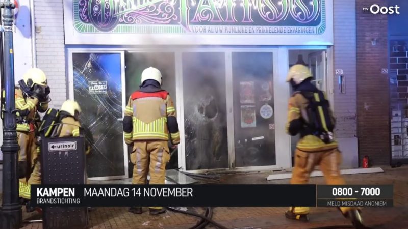 Politie zoekt getuigen brandstichting tattooshop Oudestraat